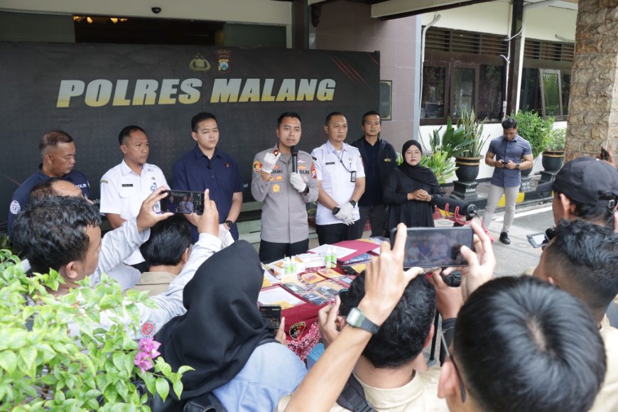 Polres Malang Ungkap Kasus Penipuan Berkedok Bantuan Ekonomi